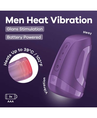 Men Heat Vibration - Battery Series - dark berry