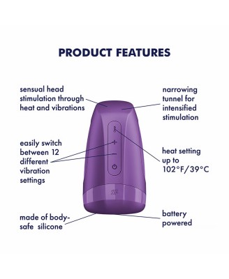 Men Heat Vibration - Battery Series - dark berry