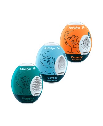 Masturbator-Eggs (set of 3) (Naughty, Savage, Crunchy)
