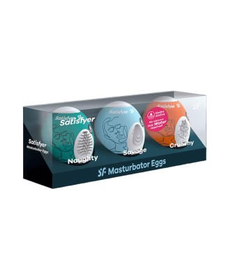 Masturbator-Eggs (set of 3) (Naughty, Savage, Crunchy)
