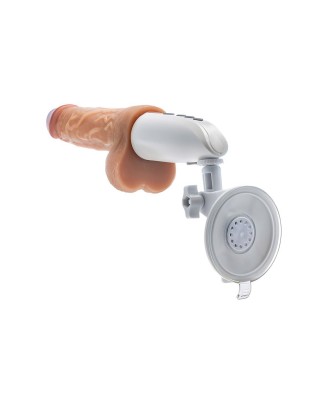 DR. SKIN SILICONE DR. HAMMER 7 INCH THRUSTING DILDO WITH HANDLE BEIGE