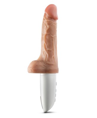 DR. SKIN SILICONE DR. HAMMER 7 INCH THRUSTING DILDO WITH HANDLE BEIGE