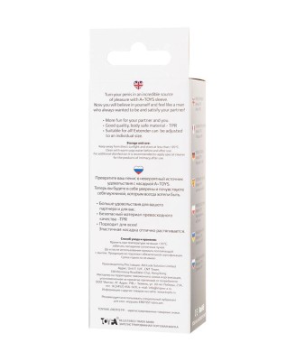 A-TOYS, Penis Sleeve, TPR, Transparent, 15.5 cm