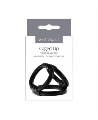 Pierścień- Me You Us Caged Up Cock Cage Black