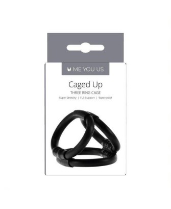 Pierścień- Me You Us Caged Up Cock Cage Black