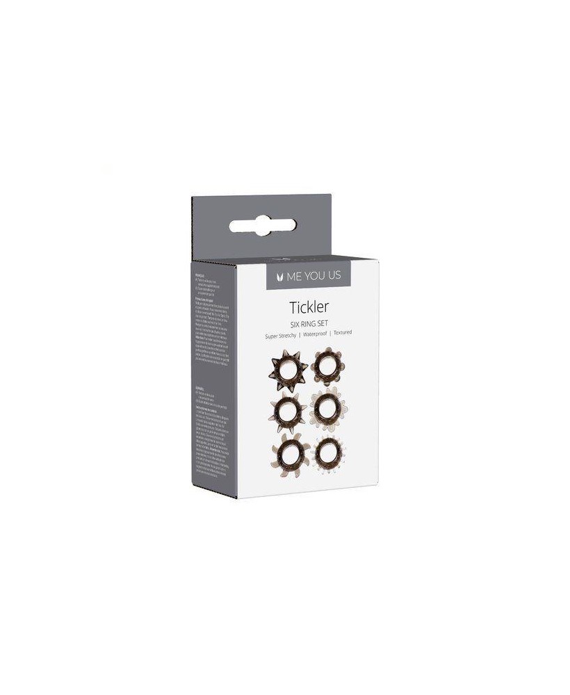 Pierścień- Tickler Set Textured Ring Smoke