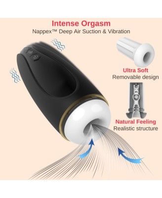Masturbator - Nappex™ Branco Black - Premium Mastubators (10 Languages