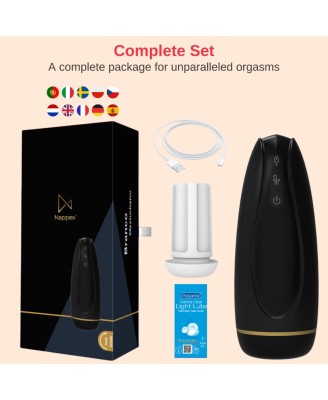 Masturbator - Nappex™ Branco Black - Premium Mastubators (10 Languages