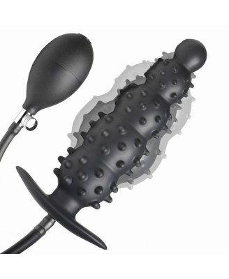 Master Series - Ribbed Inflatable Anal Plug