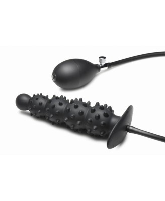Master Series - Ribbed Inflatable Anal Plug