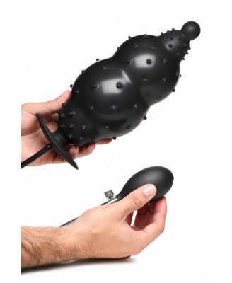 Master Series - Ribbed Inflatable Anal Plug