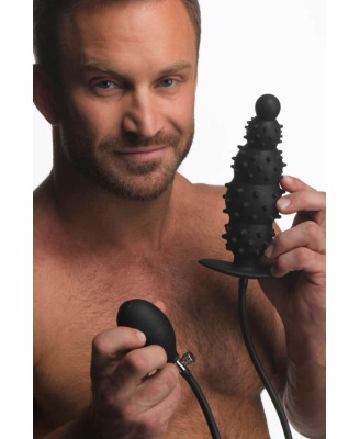 Master Series - Ribbed Inflatable Anal Plug