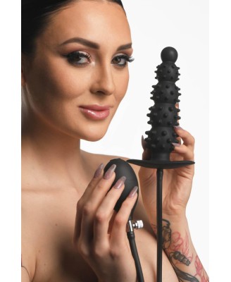 Master Series - Ribbed Inflatable Anal Plug