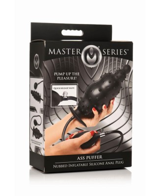 Master Series - Ribbed Inflatable Anal Plug