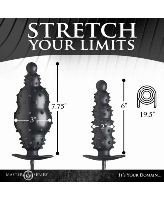 Master Series - Ribbed Inflatable Anal Plug