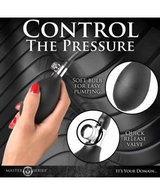 Master Series - Ribbed Inflatable Anal Plug