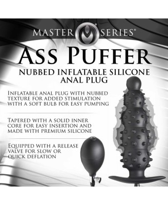 Master Series - Ribbed Inflatable Anal Plug