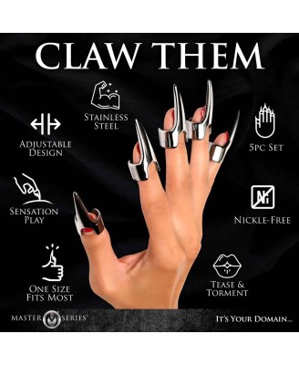Master Series - Five-Piece Sensation Claw Rings