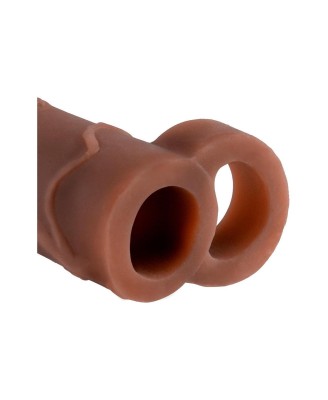 FANTASY X-TENSIONS PERFECT 2 INCH EXTENSION WITH BALL STRAP BROWN