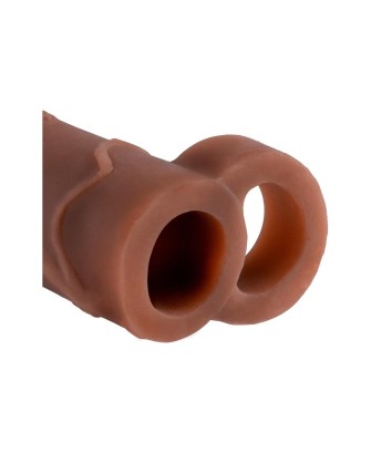 FANTASY X-TENSIONS PERFECT 2 INCH EXTENSION WITH BALL STRAP BROWN