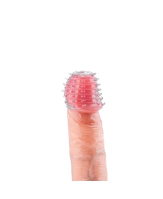 Power Escorts - BR338 - Textured Penis Sleeves – 2-Pack Clear Blue