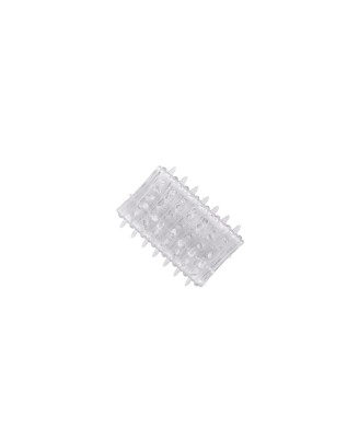 Power Escorts - BR338 - Textured Penis Sleeves – 2-Pack Clear Blue