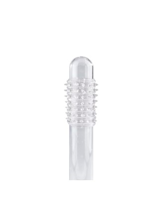 Power Escorts - BR338 - Textured Penis Sleeves – 2-Pack Clear Blue