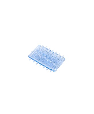 Power Escorts - BR338 - Textured Penis Sleeves – 2-Pack Clear Blue