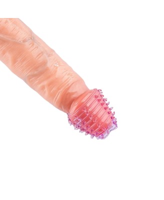 Power Escorts - BR339 - Textured Penis Sleeves – 2-Pack Pink Purple