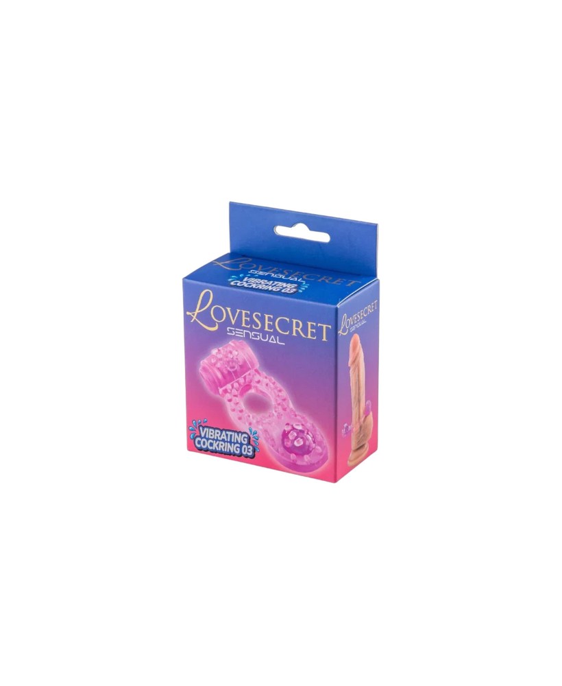 LoveSecret Sensual LS75 – Vibrating Cock Ring 03 – Textured Couples Ring – Pink