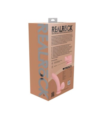 Dual Density Rechargeable Liquid Silicone Vibrator - Curved with Weighted Balls - 8" / 20 cm - Flesh