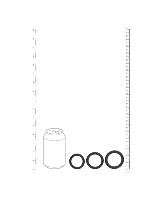 Classic Silicone Cockring Set of 3 - L/XL/XXL - Black