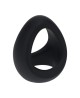 Soft Tri O Silicone Cockring - Black