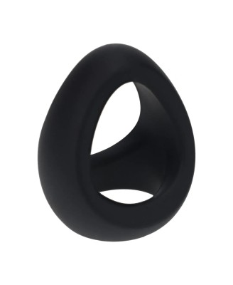 Soft Tri O Silicone Cockring - Black