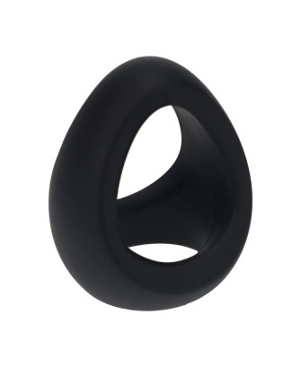 Soft Tri O Silicone Cockring - Pierścień Erekcyjny - Czarny