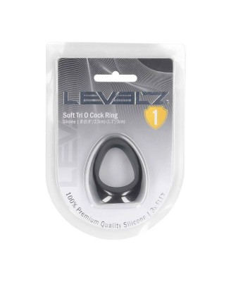 Soft Tri O Silicone Cockring - Black