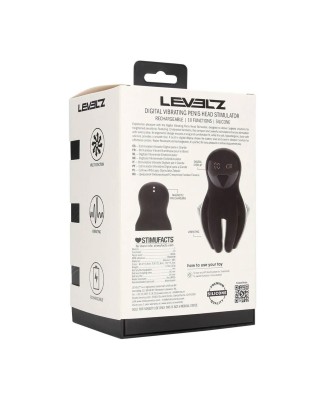 Digital Vibrating Silicone Penis Head Stimulator with Tentacles - Black