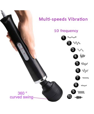 Stymulator-Magic Massager Wand Cable 110-240V Purple 10 Function