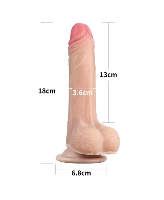 7'' Sliding-Skin Dildo - Realistyczne Cieliste Dildo z ruchomą skórą