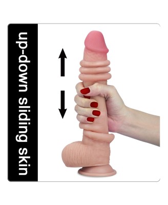 7'' Sliding-Skin Dildo - Realistyczne Cieliste Dildo z ruchomą skórą