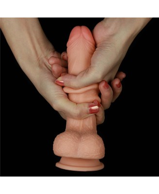 7'' Sliding-Skin Dildo - Realistyczne Cieliste Dildo z ruchomą skórą