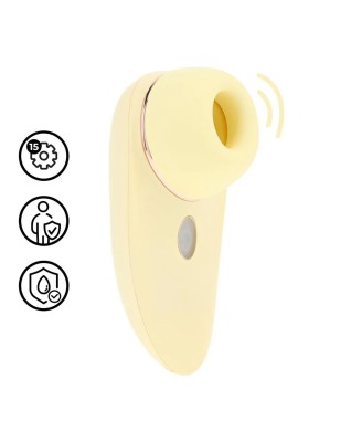 Aurie - AirTap Vibrator with Two Head Attachments - Yellow