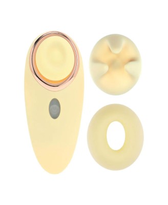 Aurie - AirTap Vibrator with Two Head Attachments - Yellow