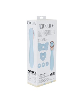 Darling - AirTap Wand Vibrator with Five Head Attachments - Blue