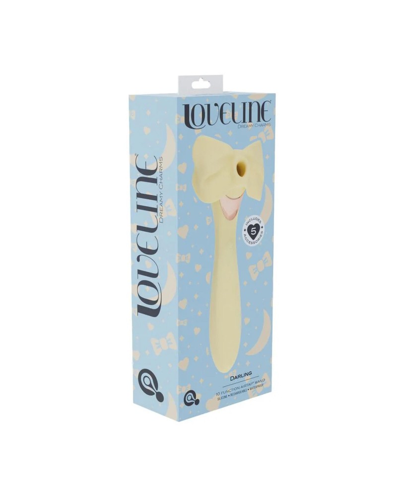 Darling - AirTap Wand Vibrator with Five Head Attachments - Yellow