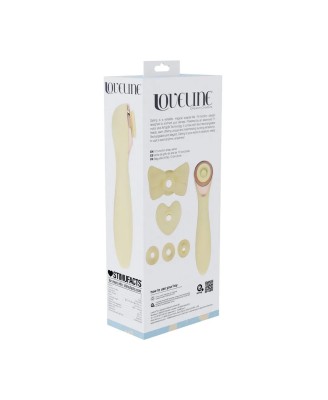Darling - AirTap Wand Vibrator with Five Head Attachments - Yellow