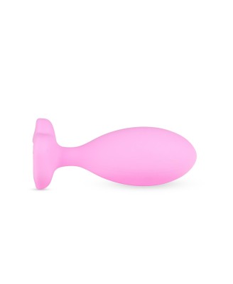 Silicone Anal Plug with Heart Crystal Base