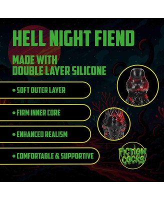 Hell Night Fiend - Silicone Dildo - Red/Black