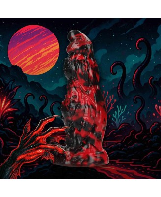 Hell Night Fiend - Silicone Dildo - Red/Black