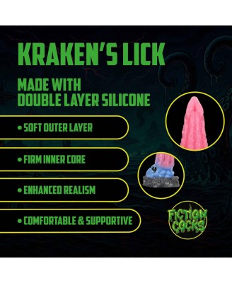 Kraken's Lick - Silicone Dildo - Blue/Red